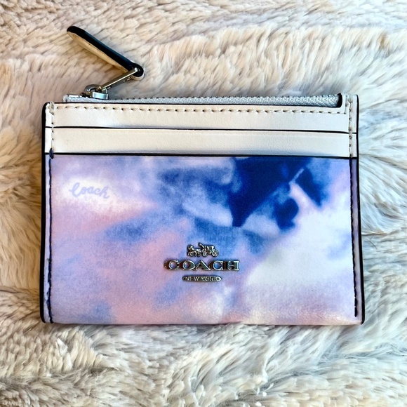 Coach 🎁 Tie-Dye Card Holder Wallet🎁 Gift Ready - Picture 3 of 8